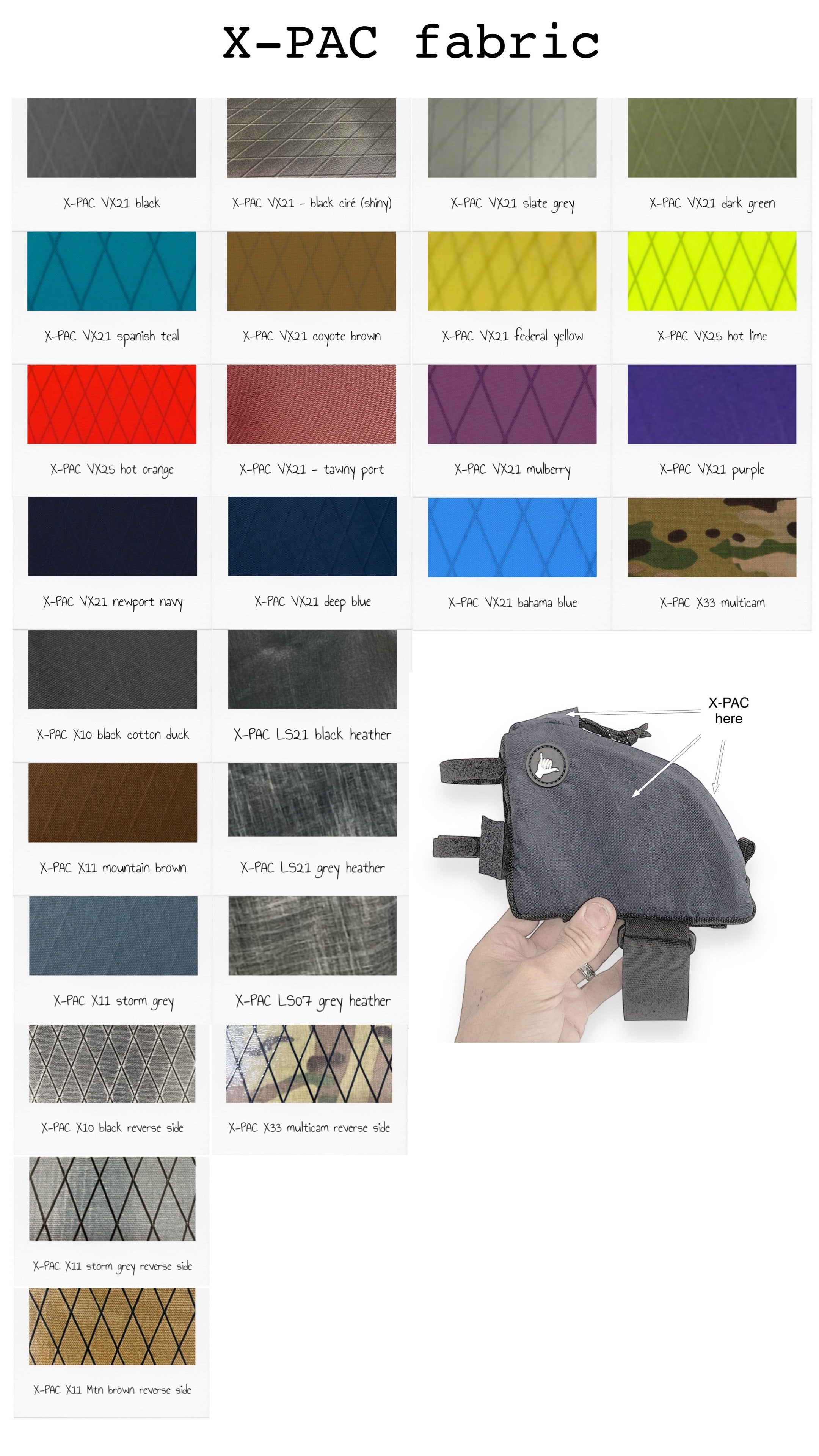 Top tube rear wedge pack - custom colours
